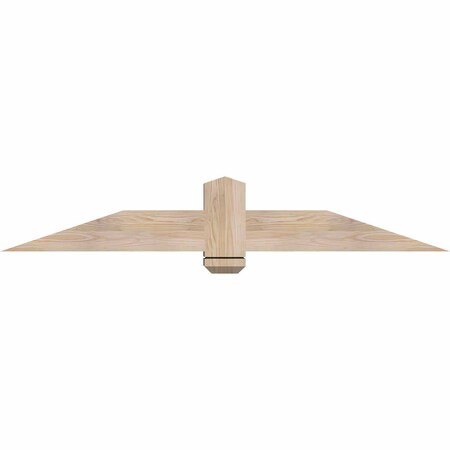 Ekena Millwork Eugene Smooth Timber Gable Bracket, Douglas Fir, 60"W x 10"H x 5 1/2"D x 5 1/2"F, 4/12 Pitch GBW060X10X0606EUG00SDF